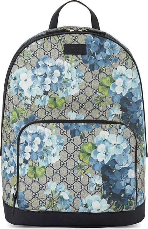 gucci blooms backpack blue|gucci mini leather backpack.